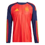 Maglia calcio Spagna 2026 Coppa del Mondo Home Versione giocatore manica lunga Soccer Jersey Spain 2026 World Cup Home Long Sleeve Player Version