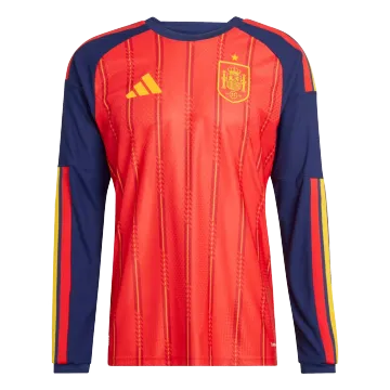 Camisola de futebol Espanha 2026 World Cup Home Manga comprida Versão jogador