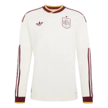 2026 Espagne Coupe du Monde Jersey Away Manches Longues Authentique