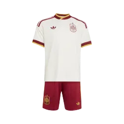 Front view of the 2026 Spain away youth jersey, showcasing its unique design and crest.