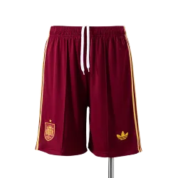 Vue de face du short d'extérieur de l'Espagne 2026, avec l'écusson et le motif de l'équipe.
