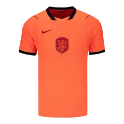 The Netherlands Jersey 2026 World Cup Home - product photo Front view of the vibrant orange Netherlands Jersey 2026 World Cup Home Player Version.