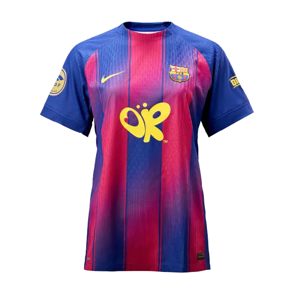 Barcelona 25/26 voetbalset voor dames – A-kwaliteit, detailweergave