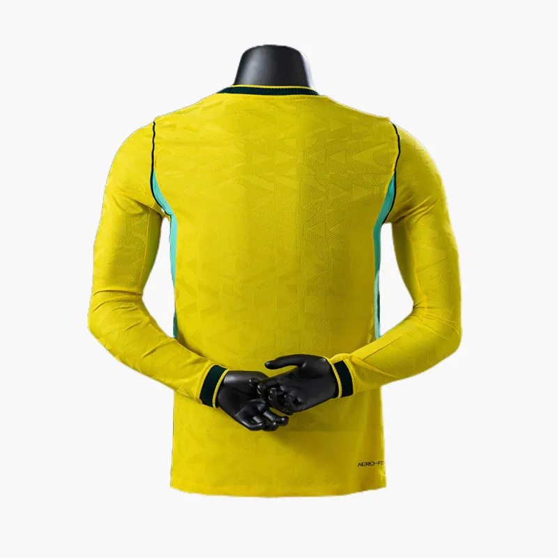 Wereldkampioenschap 2026 Brazilië Lange Mouw Jersey Thuisversie Speler