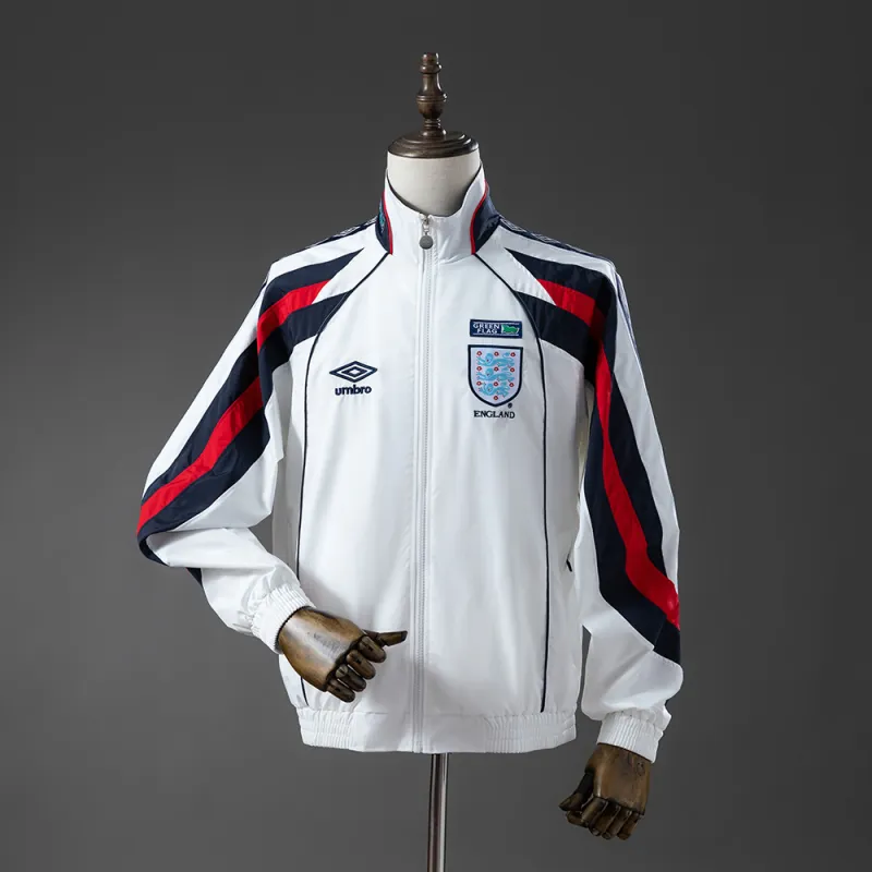 Inghilterra 1998 World Cup Retro Windbreaker White