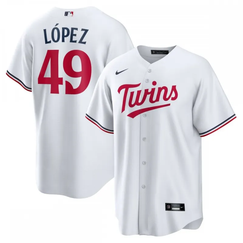 Pablo López Minnesota Twins Nike Home Replica Player Jersey – White