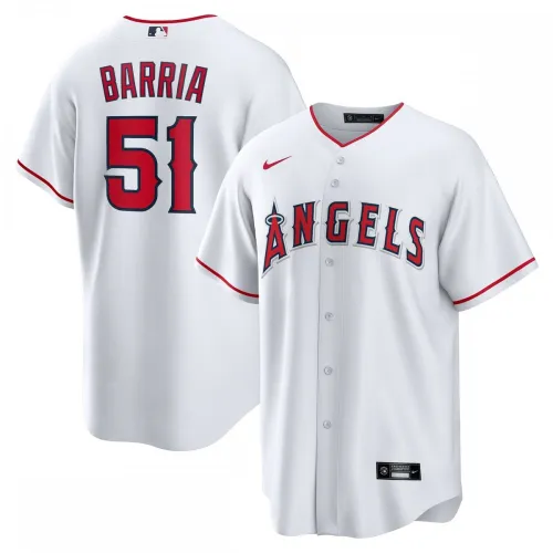 Jaime Barría Los Angeles Angels Nike Replicaspeler Jersey - Wit