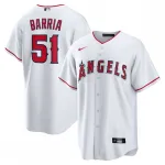 Jaime Barría Los Angeles Angels Nike Home Replica Player Jersey – White
