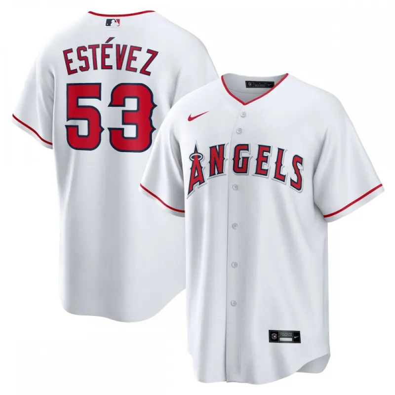 Carlos Estévez Los Angeles Angels Nike Home Replica Player Jersey – White