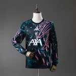 Liverpool 25/26 Long Sleeve Pre-Match Men's Soccer Jersey - Black