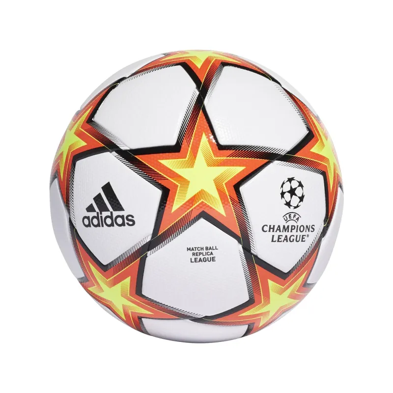 2021 Retro Champions League Football No. 5 Soccer ball White/Solar Red/Solar Yellow