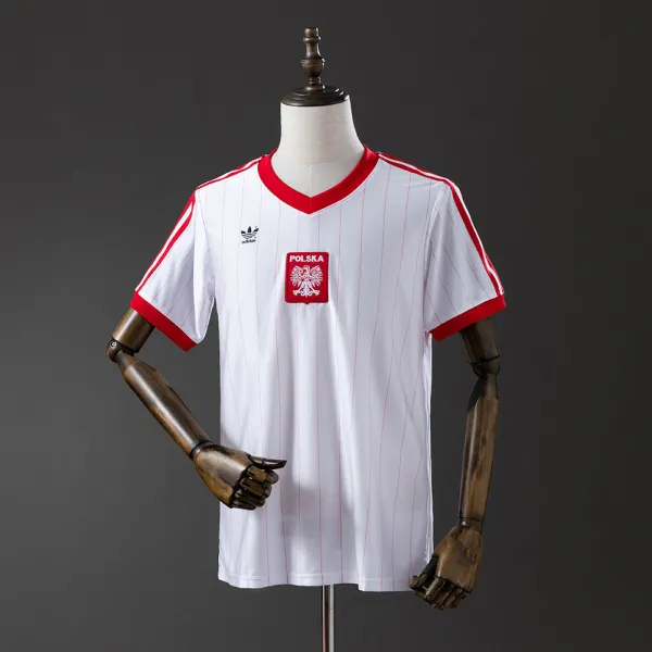 Retro-shirt Polen 1982 - A-kwaliteit, detailweergave