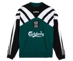 Liverpool 1995/96 Retro Originals Reissue Tee Langarm Schwarz Grün