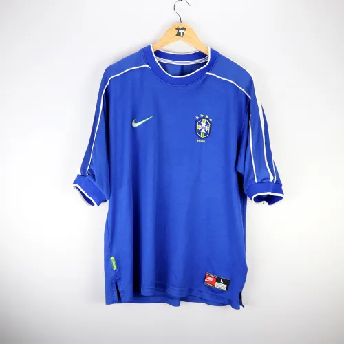 Maglia Brasile 1998 Coppa del Mondo Away Retro Blu