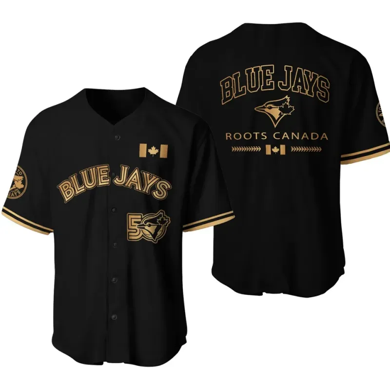 2026 Blue Jays 50th Season Roots Canada Black Jersey