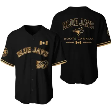 2026 Jugend Blue Jays 50. Saison Wurzeln Kanada schwarzes Jersey