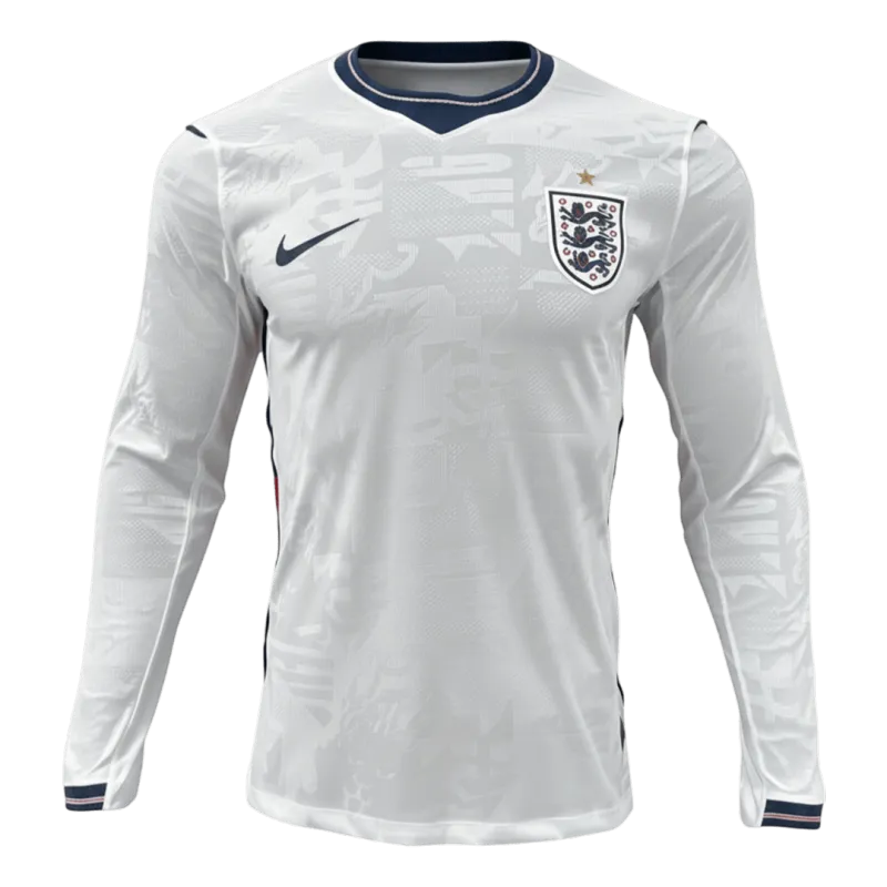 World Cup 2026 England Long Sleeve Jersey Home Player Version