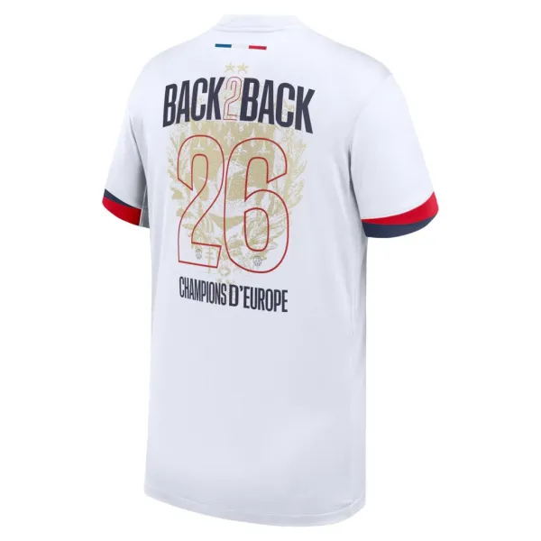 PSG Back2Back Champions D'Europe away jersey - back print detail view