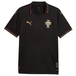 2025 Portugal Black Special Edition Jersey - product photo Portugal jersey 2026 World Cup Home front view, showcasing crest and main design.