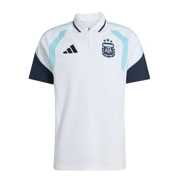 2026 Argentina National Team Polo Shirt HalfZip White