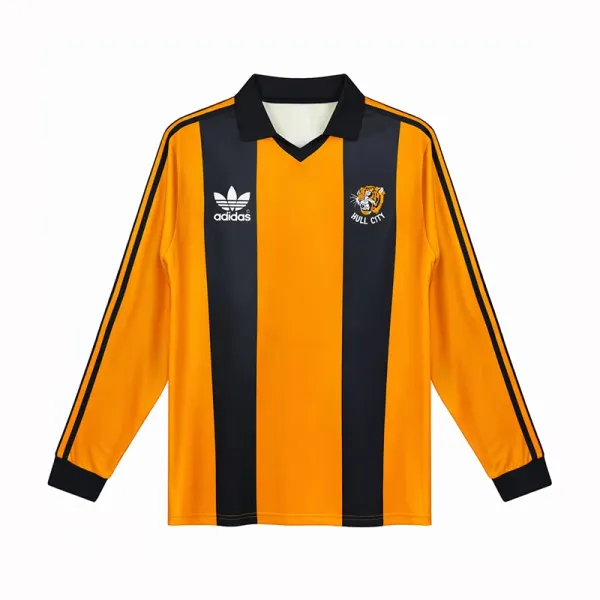 Retro 1981/82 Hull City Home Long Sleeve Jersey - A-Grade Quality Detail View