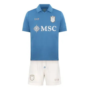 Equipamento infantil do Napoli para jogos em casa 26/27