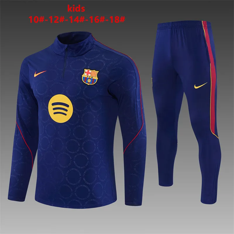 26/27 Barcelona Kids Tracksuit Dark Blue
