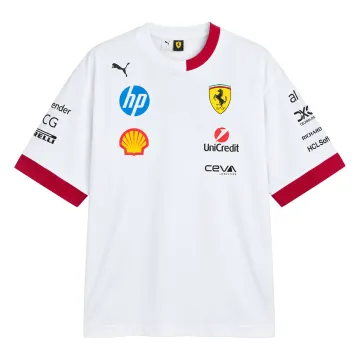 2025 Scuderia Ferrari Drivers Tee Men White