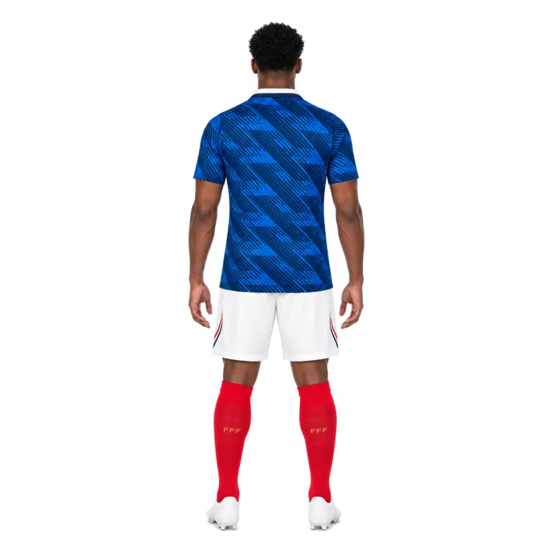 2026 France Home Jersey kit - AI model preview, back view, socks optional; boots for styling