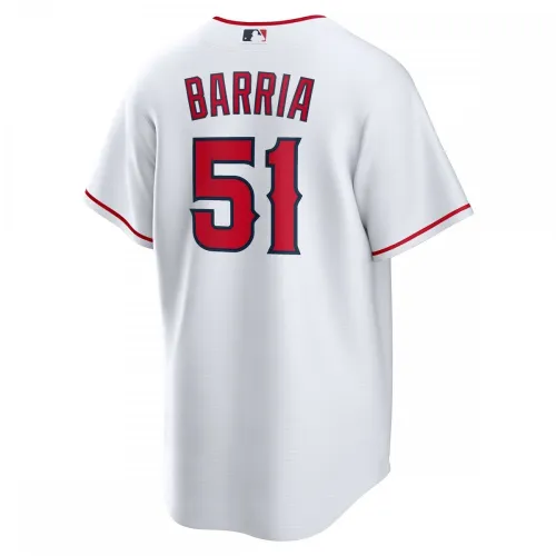 Jaime Barría Los Angeles Angels Nike Home Replica Player Jersey – White