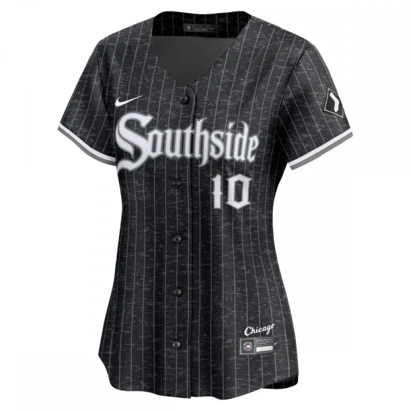 Camiseta de jugadora Nike City Connect Limited para mujer de los Chicago White Sox de Yoán Moncada – Negra