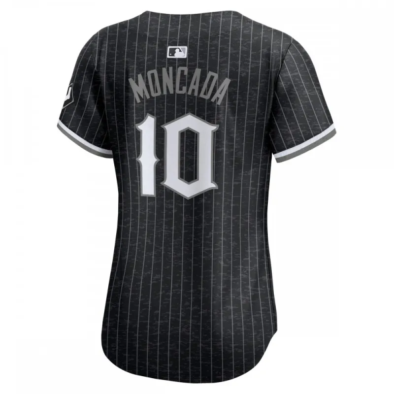 Camiseta de jugadora Nike City Connect Limited para mujer de los Chicago White Sox de Yoán Moncada – Negra
