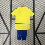 2002 World Cup Brazil Home Retro Kids Kit