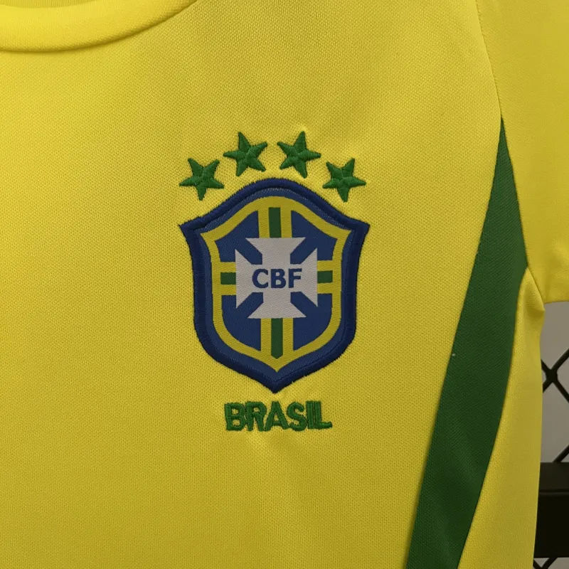 2002 World Cup Brazil Home Retro Kids Kit