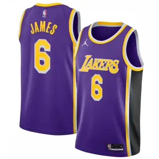 LeBron James Los Angeles Lakers 2021/22 #6 Swingman Player Men's Jersey Purple - Statement Edition