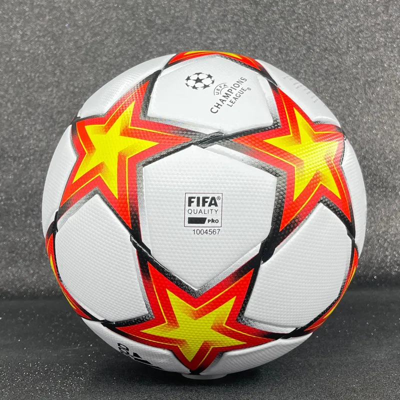 2021 Retro Champions League Football No. 5 Soccer ball White/Solar Red/Solar Yellow