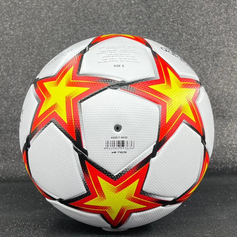 2021 Retro Champions League Football No. 5 Soccer ball White/Solar Red/Solar Yellow