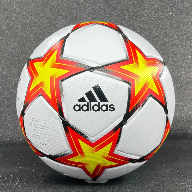 2021 Retro Champions League Football No. 5 Soccer ball White/Solar Red/Solar Yellow