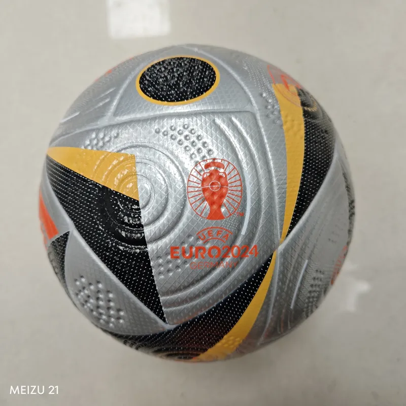Pallone Foil Lega Euro 2024 Argento Nero Calcio Palloni