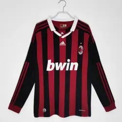 US21.99 - 2009/10 AC Milan Home Retro Long Sleeve Soccer Jersey