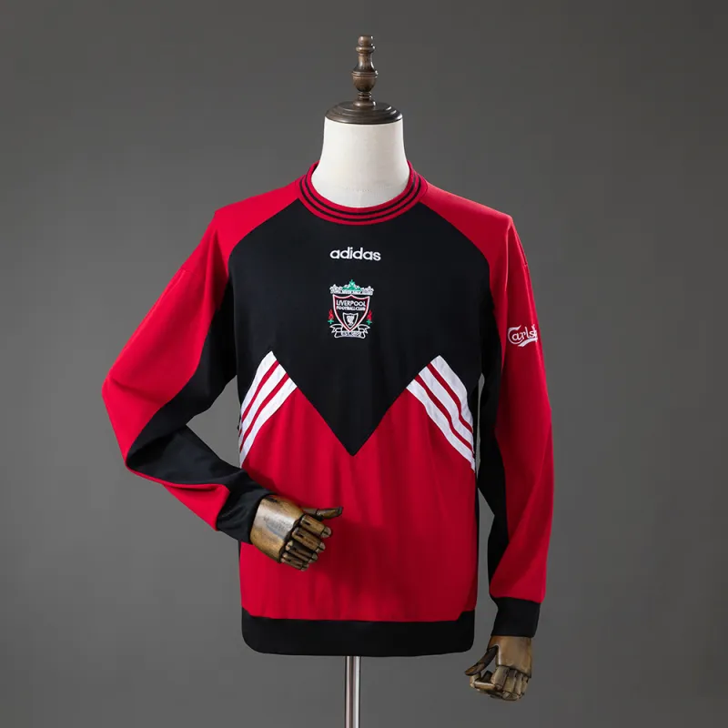 Liverpool 1993 Retro Sweatshirt Red Black Crew