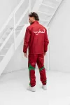 Fato de treino corta-vento vermelho para o Campeonato do Mundo de Futebol de Marrocos 2026