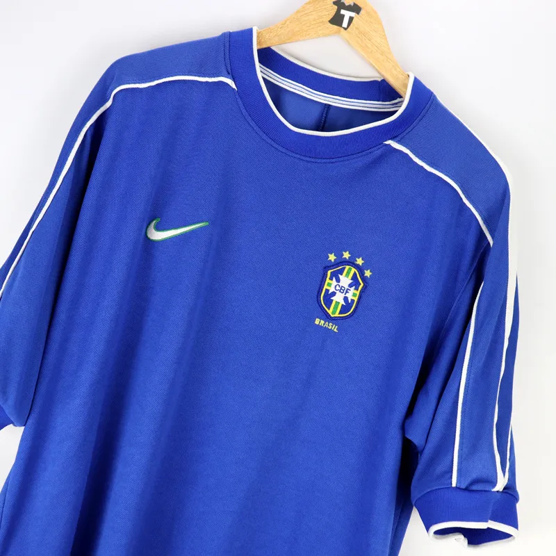 Brazil 1998 World Cup Away Retro Jersey Blue