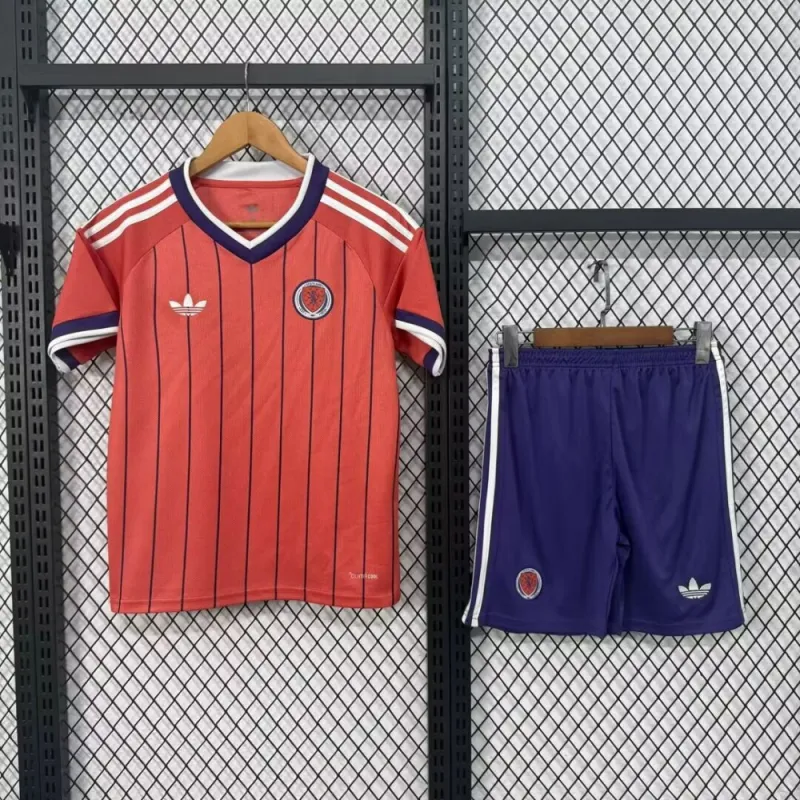 Kinder Fußballtrikot Schottland 2026 Weltmeisterschaft Auswärts