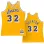 Magic Johnson 32, Los Angeles Lakers, 1984-85, camiseta de local auténtica de Mitchell & Ness