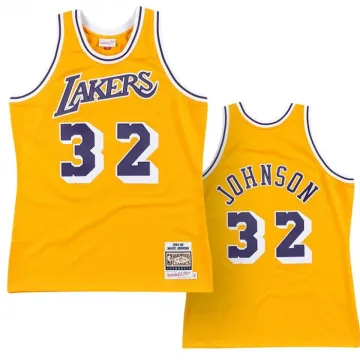 Magic Johnson 32 Los Angeles Lakers 1984-85 Maglia da casa autentica Mitchell & Ness
