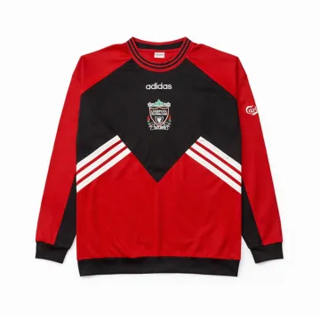 Liverpool 1993 Retro Sweatshirt Red Black Crew