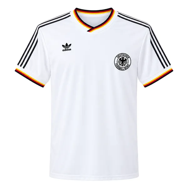 1986 Germany Home Retro Jersey - A-Grade Quality Detail View