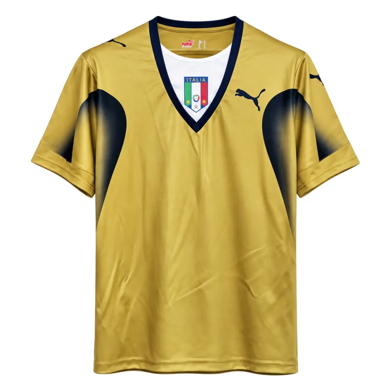 Retro 2006 World Cup Italy Golden Goalkeeper Jersey