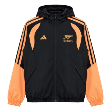 26/27 Arsenal Black Windbreaker Jacket